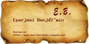 Eperjesi Benjámin névjegykártya