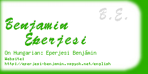 benjamin eperjesi business card